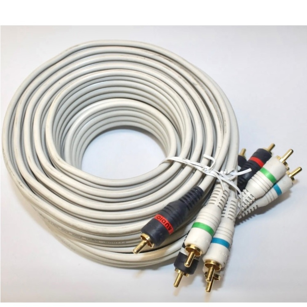12’ PYTHON RGB+LR Component Video+Audio Cable/Cord/Wire 5*RCA HDTV/LCD/LED/DVD